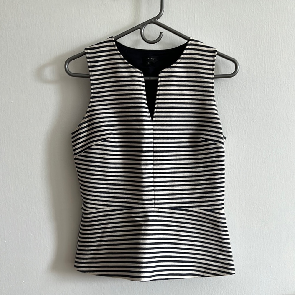 Theory Nautical Peplum Top